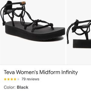 Teva Midform Infinity size W 20 Black New